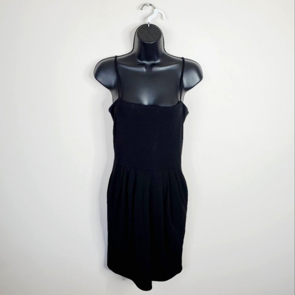 Whistles Black Stretch Jersey Pocket Cocktail Wedding Party Dress S